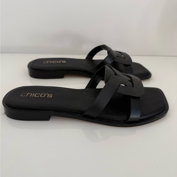 Chico's Ilaria Black Slide Sandals Size 7 - Picture 6 of 7